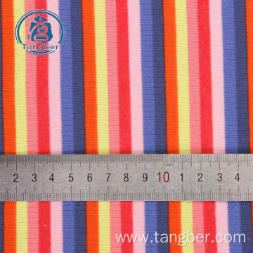 Cheap price cotton stripe jersey knit fabric